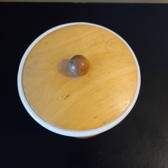 Ceramic and Wood Tea Cannister - Picture 2 of 4